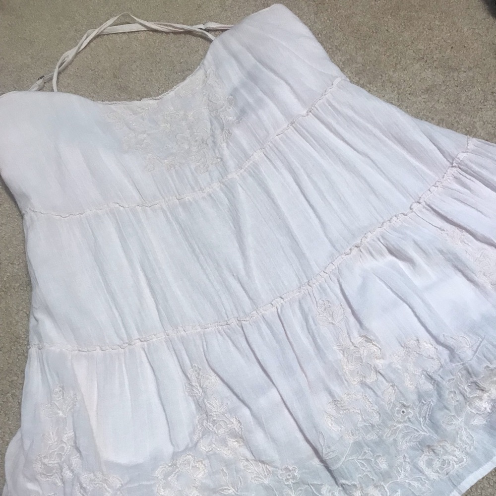 Ruffled Pink Mini Beach Dress